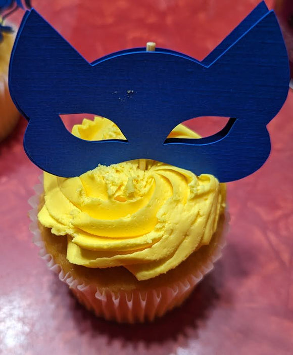 Mardi Gras/ Masquerade mask cup cake toppers 10 of each design