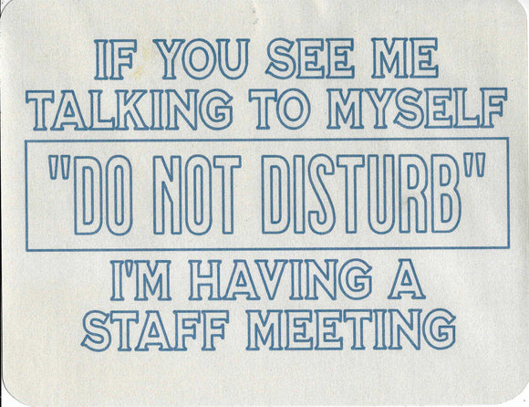 Staff meeting print
