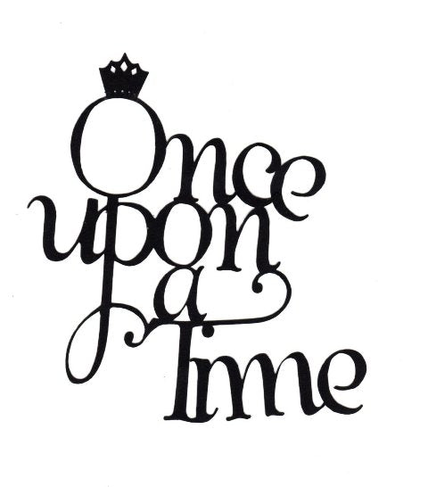 Once upon a time word silhouettes set of two different styles