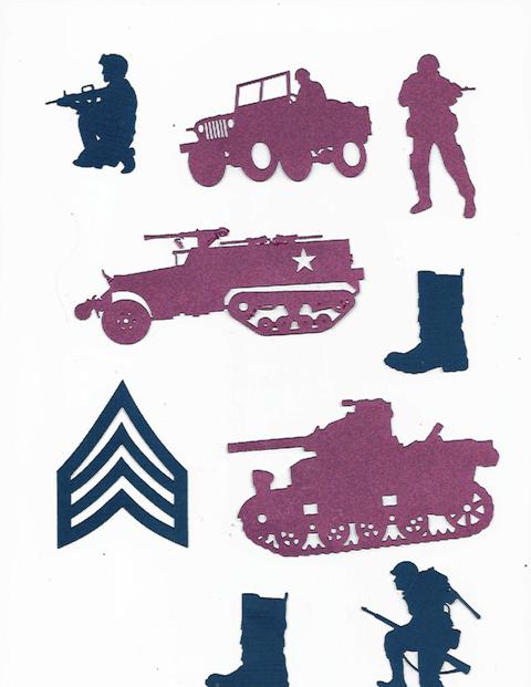 Military cupcake toppers set of twelve
