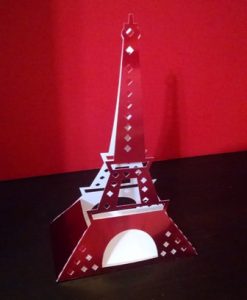 DIY Eiffel tower box centerpiece
