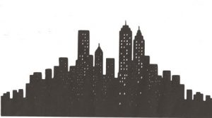 New York City Skyline silhouette large