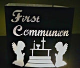 DIY First Communion luminary/ centerpiece