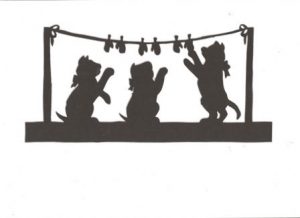 The three little kittens part 2 Mother Goose collection silhouette
