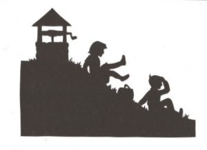 Jack and Jill part two Mother Goose collection silhouette