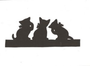 The Three little kittens Mother Goose collection silhouette