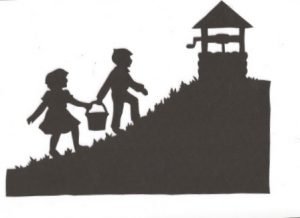 Jack and Jill part one Mother Goose collection silhouette