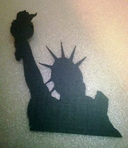 Statue of Liberty cupcake topper set of 24