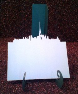 Paris skyline place card set, set of six