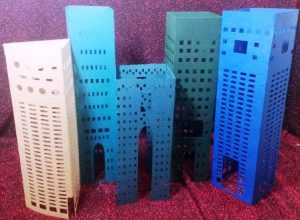 DIY 3D Build a city skyscraper set of five