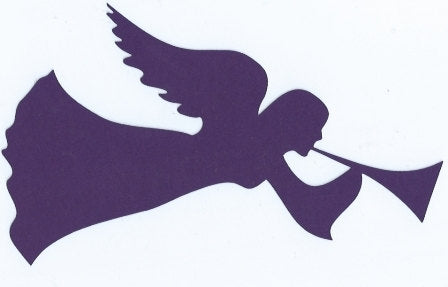 Angel with horn silhouette