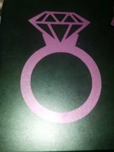 Diamond engagement ring silhouette