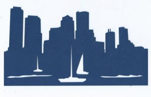 Boston skyline silhouette