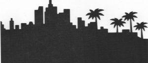 Extra large Hollywood skyline silhouette